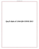 Quyết định số 1306/QĐ-UBND 2013