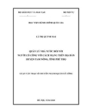 Luận văn Thạc sĩ Quản lý công: Quản lý nhà nước đối với người có công với cách mạng trên địa bàn huyện Tam Nông, tỉnh Phú Thọ