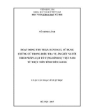 Luận văn Thạc sĩ Luật học: Hoạt động thu thập, đánh giá, sử dụng chứng cứ trong điều tra vụ án giết người theo luật tố tụng hình sự Việt Nam từ thực tiễn tỉnh Tiền Giang