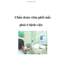 Chẩn đoán viêm phổi mắc phải ở bệnh viện