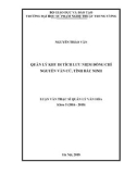 Luận văn thạc sĩ Quản lý văn hóa: Quản lý khu di tích lưu niệm đồng chí Nguyễn Văn Cừ, tỉnh Bắc Ninh