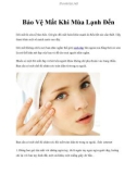 Bảo Vệ Mắt Khi Mùa Lạnh Đến