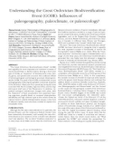 Understanding the Great Ordovician Biodiversification Event (GOBE): Influences of paleogeography, paleoclimate, or paleoecology?