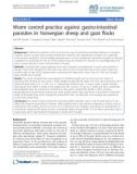 Báo cáo khoa học: Worm control practice against gastro-intestinal parasites in Norwegian sheep and goat flocks