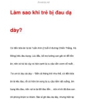 Làm sao khi trẻ bị đau dạ dày?