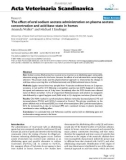 Báo cáo khoa học: The effect of oral sodium acetate administration on plasma acetate concentration and acid-base state in horses