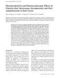 Báo cáo khoa học: Pharmacokinetics and Pharmacodynamic Effects of Flunixin after Intravenous, Intramuscular and Oral Administration to Dairy Goats