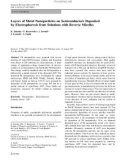 Báo cáo hóa học: Layers of Metal Nanoparticles on Semiconductors Deposited by Electrophoresis from Solutions with Reverse Micelles