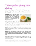 7 thực phẩm phòng tiểu đường