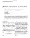 Báo cáo hóa học: Optimization of Color Conversion for Face Recognition