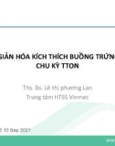 Bài giảng Đơn giản hóa kích thích buồng trứng cho chu kỳ TTON - ThS.BS Lê Thị Phương Lan