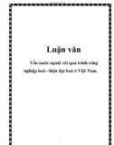 Luận văn đề tài: Vốn nước ngoài với quá trình công nghiệp hoá - hiện đại hoá ở Việt Nam.