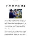 Món ăn trị dị ứng