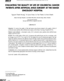 Đánh giá chất lượng cuộc sống của bệnh nhân ung thư sau phẫu thuật làm hậu môn nhân tạo tại Bệnh viện Ung bướu Hà Nội