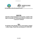 Báo cáo khoa học nông nghiệp Selection and development sweet potato varieties with high root quality for food processing in Northern and Central of Vietnam MS4