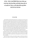 Luận văn: Một số giải pháp nhằm hoàn thiện quy trình thực hiện hợp đồng xuất khẩu hàng gốm sứ mỹ nghệ tại Công ty xuất nhập khẩu tạp phẩm TOCONTAP HANOI