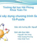 Đề tài: Xây dựng chương trình Game 15-Puzzle