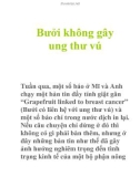 Bưởi không gây ung thư vú