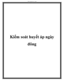 Kiểm soát huyết áp ngày đông