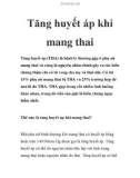 Tăng huyết áp khi mang thai