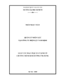 Luận văn Thạc sĩ Quản lý kinh tế: Quản lý nhân lực tại Công ty Điện lực Nam Định