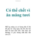 Có thể chết vì ăn măng tươi