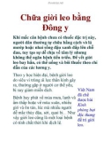 Chữa giời leo bằng Ðông y