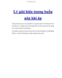 Lý giải hiện tượng buồn nôn khi ăn