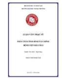 Luận văn Thạc sĩ Tài chính ngân hàng: Phân tích tình hình tài chính Bệnh viện Bãi Cháy