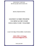 Luận văn thạc sĩ Tài chính ngân hàng: Giải pháp cải thiện tình hình tài chính tại Viện Cơ khí Năng lượng và Mở - Vinacomin