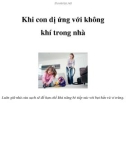 Khi con dị ứng với không khí trong nhà