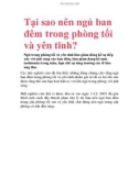 Tại sao nên ngủ ban đêm trong phòng tối và yên tĩnh?