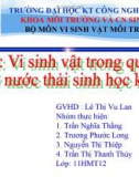 Đề Tài: Vi sinh vật trong quá trình xử lý nước thải sinh học kị khí