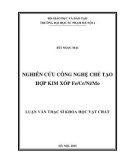 Luận văn Thạc sĩ Khoa học vật chất: Nghiên cứu công nghệ chế tạo hợp kim xốp Fe/Cr/Ni/Mo