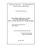 Luận văn Thạc sĩ Khoa học Thư viện: Hoạt động thông tin tư liệu của thư viện Tiền Giang phục vụ công tác quản lý tại địa phương