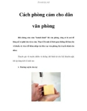 Cách phòng cảm cho dân văn phòng