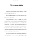 Viêm xương khớp - Một bệnh phổ biến