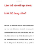 Làm thế nào để bạn thoát khỏi ôtô đang chìm