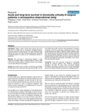 Báo cáo khoa học: Acute and long-term survival in chronically critically ill surgical patients: a retrospective observational study