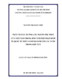 Luận văn Thạc sĩ Chính sách công: Phân tích xu hướng các nguồn thu thuế của Việt Nam trong bối cảnh hội nhập kinh tế quốc tế trên cơ sở so sánh với các nước trong khu vực