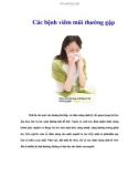 Các bệnh viêm mũi thường gặp