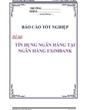 Báo cáo tốt nghiệp: Tín dụng ngân hàng tại ngân hàng Eximbank