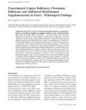 Báo cáo khoa học: Experimental Copper Deﬁciency, Chromium Deﬁciency and Additional Molybdenum Supplementation in Goats – Pathological Findings