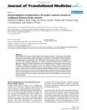 báo cáo hóa học: Immunological considerations of modern animal models of malignant primary brain tumors