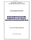 Luận văn Thạc sĩ Kinh tế: Hệ thống chấm điểm tín dụng doanh nghiệp - Một biện pháp nâng cao chất lượng quản lý rủi ro tín dụng tại Ngân hàng Ngoại Thương Việt Nam