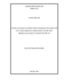 Luận văn Thạc sĩ Luật học: Nâng cao chất lượng thực hành quyền công tố của Viện kiểm sát nhân dân cấp huyện trong cải cách tư pháp ở nước ta