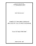 Luận văn Thạc sĩ Hoá học: Nghiên cứu tổng hợp và khảo sát khả năng xúc tác của oxit nano ZnFe2O4