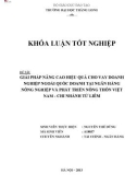 Khóa luận tốt nghiệp: Giải pháp nâng cao hiệu quả cho vay doanh nghiệp ngoài quốc doanh tại Ngân hàng Nông nghiệp và Phát triển Nông thôn Việt Nam – Chi nhánh Từ Liêm