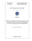 Luận văn Thạc sĩ Vật lý: Nghiên cứu mở rộng băng thông cận hồng ngoại của Erbium trong vật liệu thủy tinh silicate ứng dụng cho bộ khuếch đại sợi quang EDFA