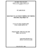 Luận văn: Bảo mật và an toàn thông tin trong thương mại điện tử